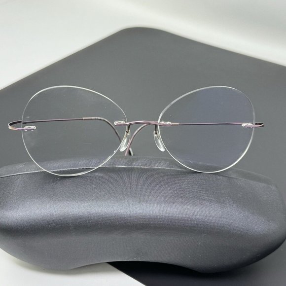 Silhouette Eyeglasses 5515 70 3540 Titan Purple Rimless Frame Austria 48[]19 140 - Picture 8 of 15